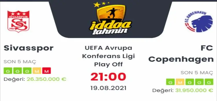 Sivasspor Copenhagen İddaa Maç Tahmini 19 Ağustos 2021