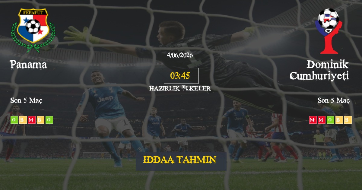 Panama Dominik Cumhuriyeti İddaa Maç Tahmini 04 Haziran 2026