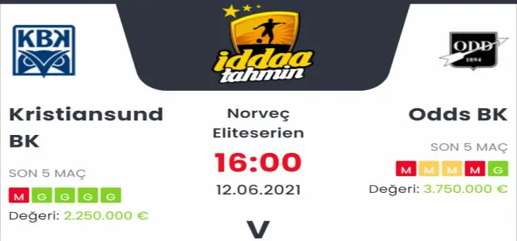 Kristiansund Odds İddaa Maç Tahmini 12 Haziran 2021