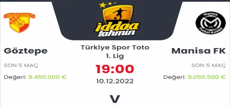 Göztepe Manisa İddaa Maç Tahmini 10 Aralık 2022
