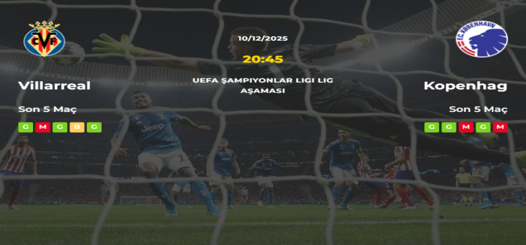 Villarreal Kopenhag İddaa Maç Tahmini 10 Aralık 2025