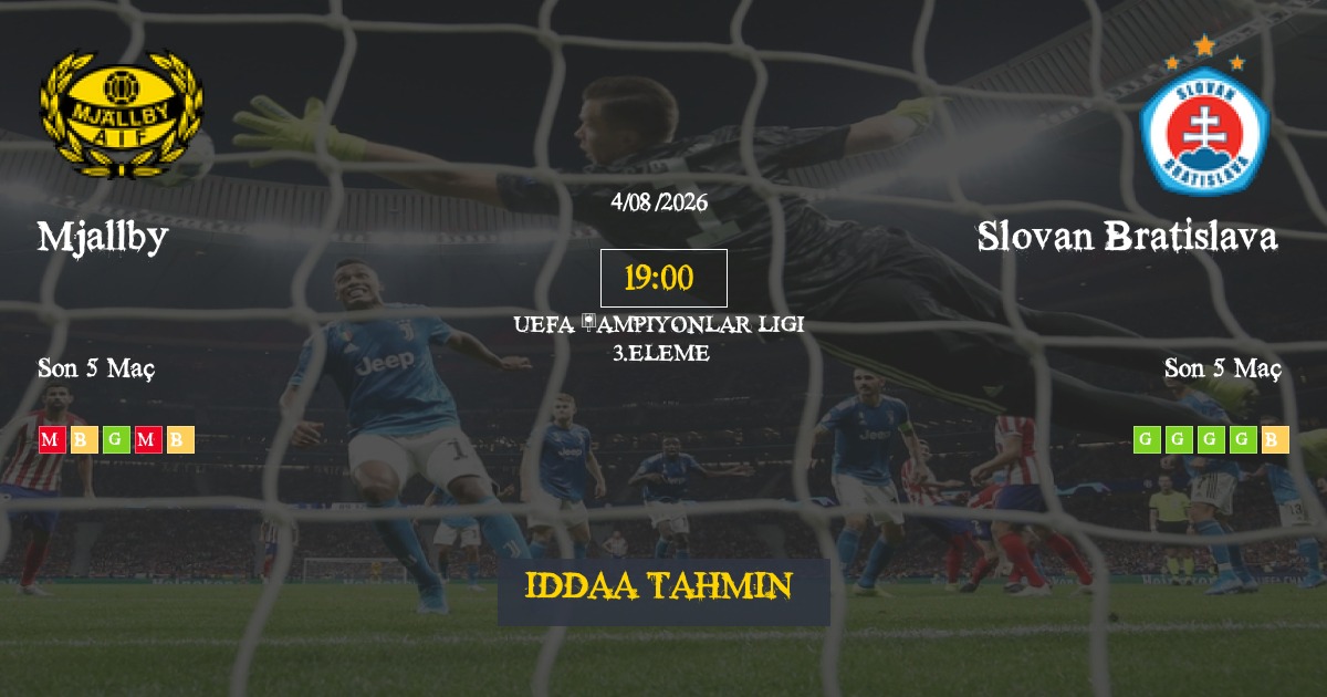 Mjallby Slovan Bratislava İddaa Maç Tahmini 04 Ağustos 2026