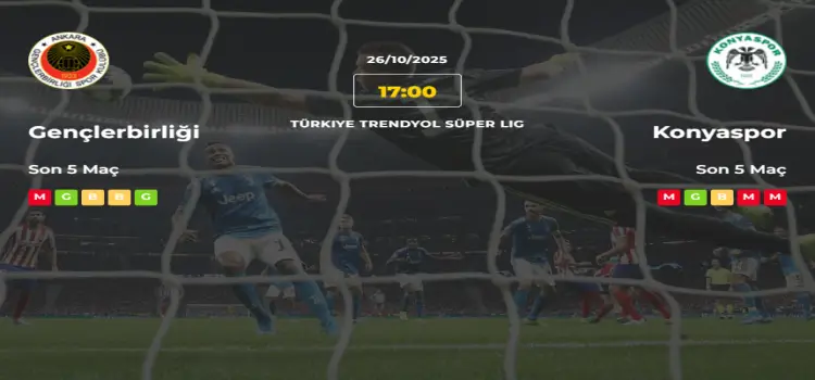 Gençlerbirliği Konyaspor İddaa Maç Tahmini 26 Ekim 2025