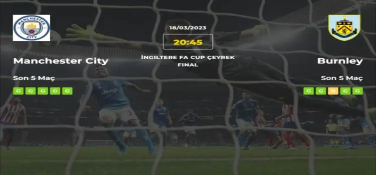 Manchester City Burnley İddaa Maç Tahmini 18 Mart 2023