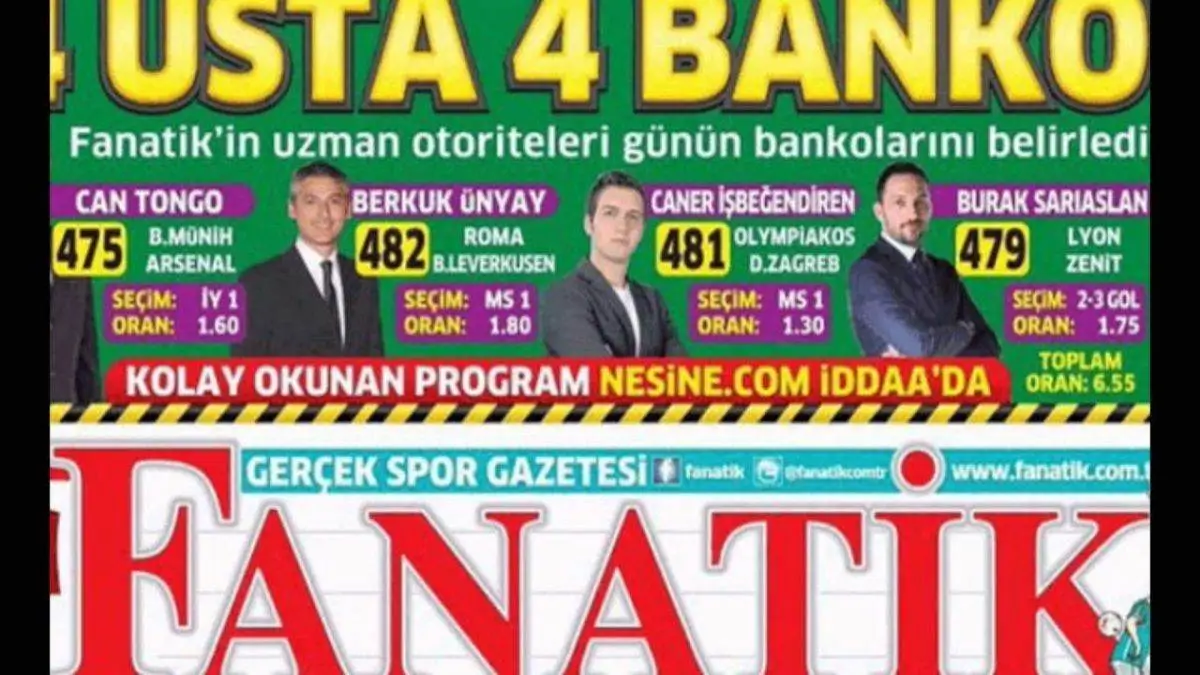 Fanatik İddaa Eki 01, 02, 03 Mayıs 2025 