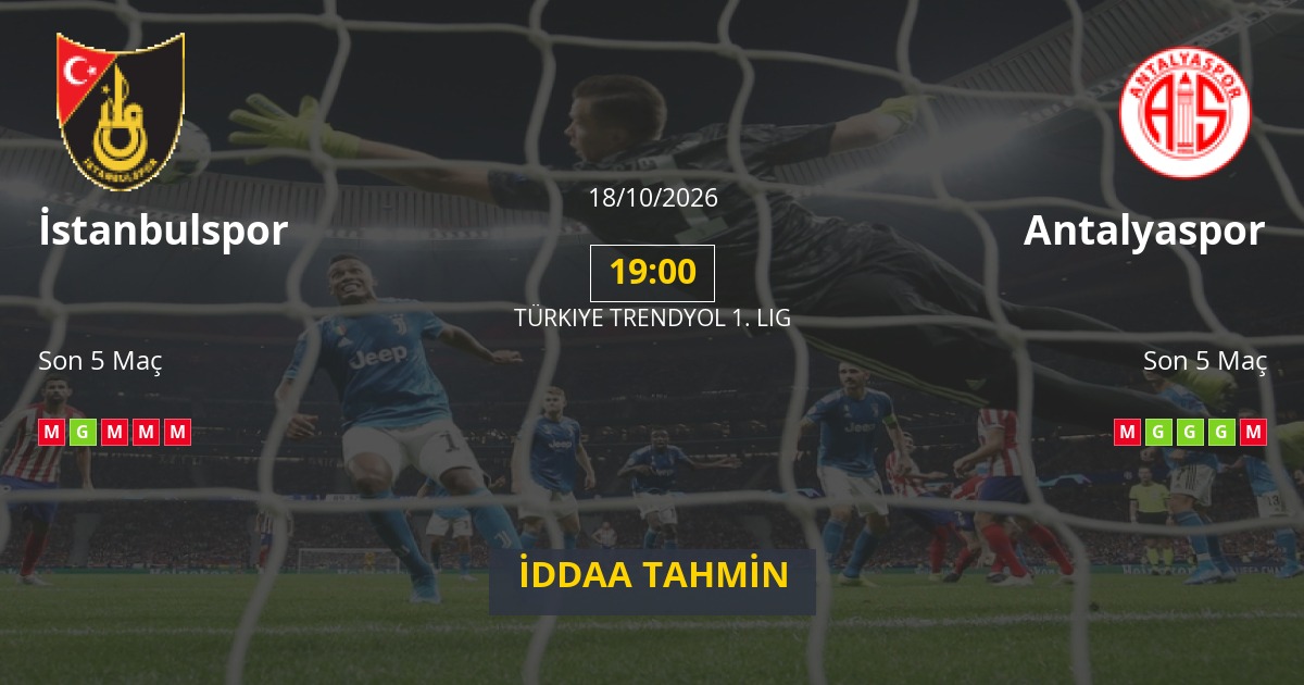 İstanbulspor Antalyaspor İddaa Maç Tahmini 18 Ekim 2026