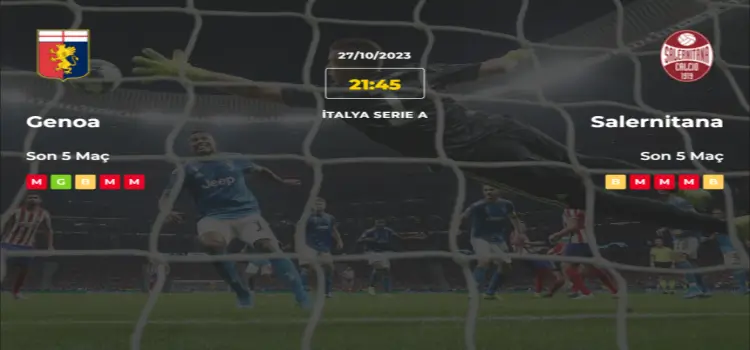 Genoa Salernitana İddaa Maç Tahmini 27 Ekim 2023