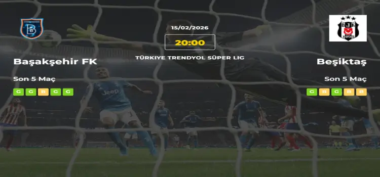 Başakşehir Beşiktaş İddaa Maç Tahmini 15 Şubat 2026