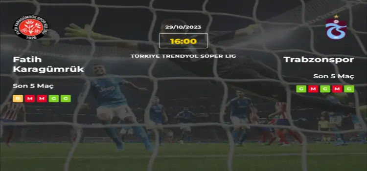 Fatih Karagümrük Trabzonspor İddaa Maç Tahmini 29 Ekim 2023