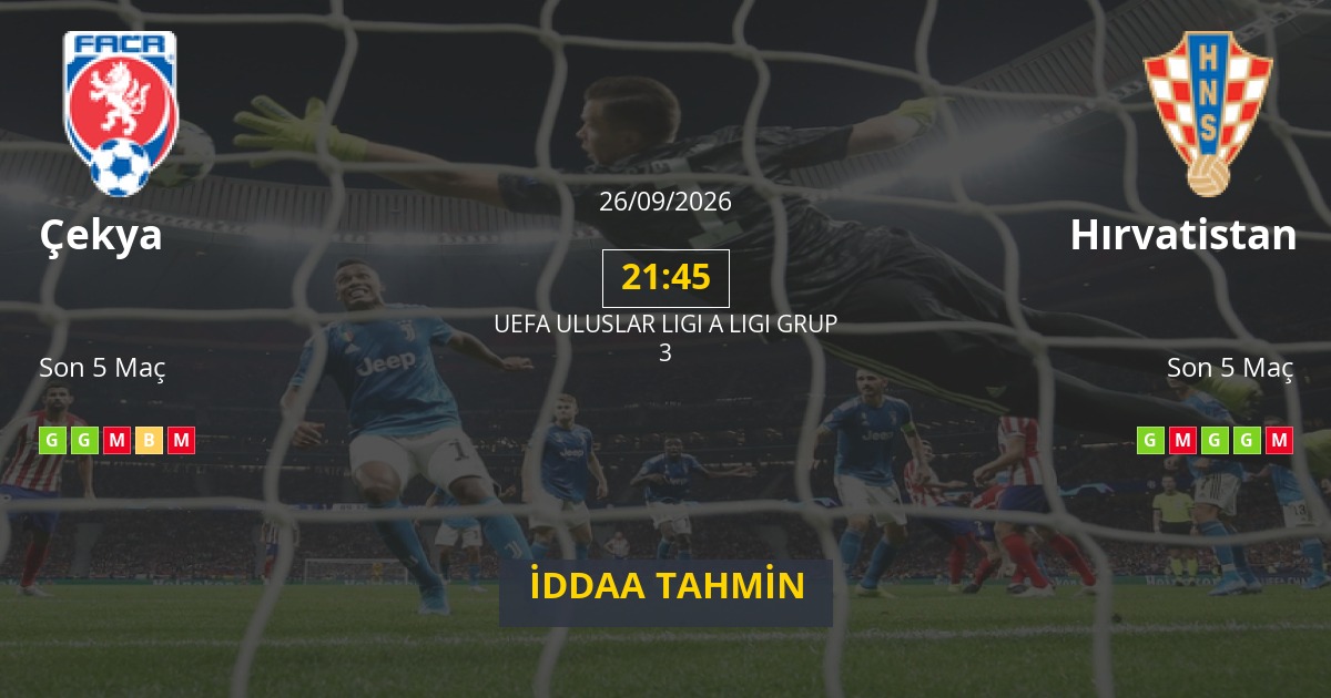 Çekya Hırvatistan İddaa Maç Tahmini 26 Eylül 2026
