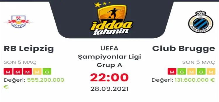 Leipzig Club Brugge İddaa Maç Tahmini 28 Eylül 2021
