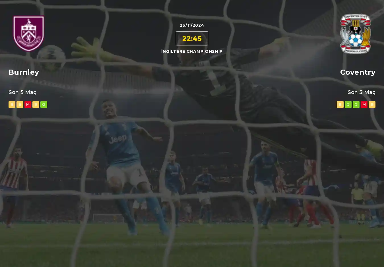 Burnley Coventry İddaa Maç Tahmini 26 Kasım 2024