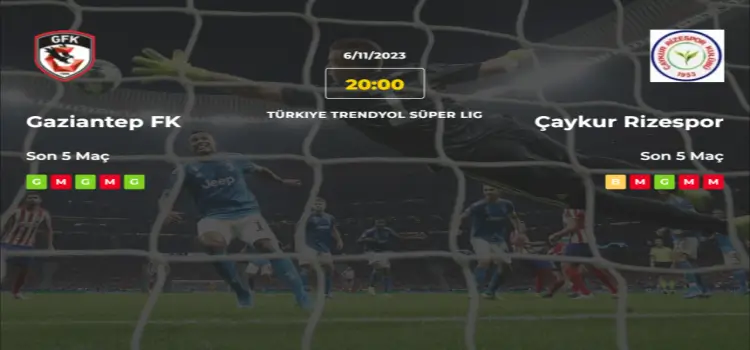 Gaziantep Çaykur Rizespor İddaa Maç Tahmini 6 Kasım 2023