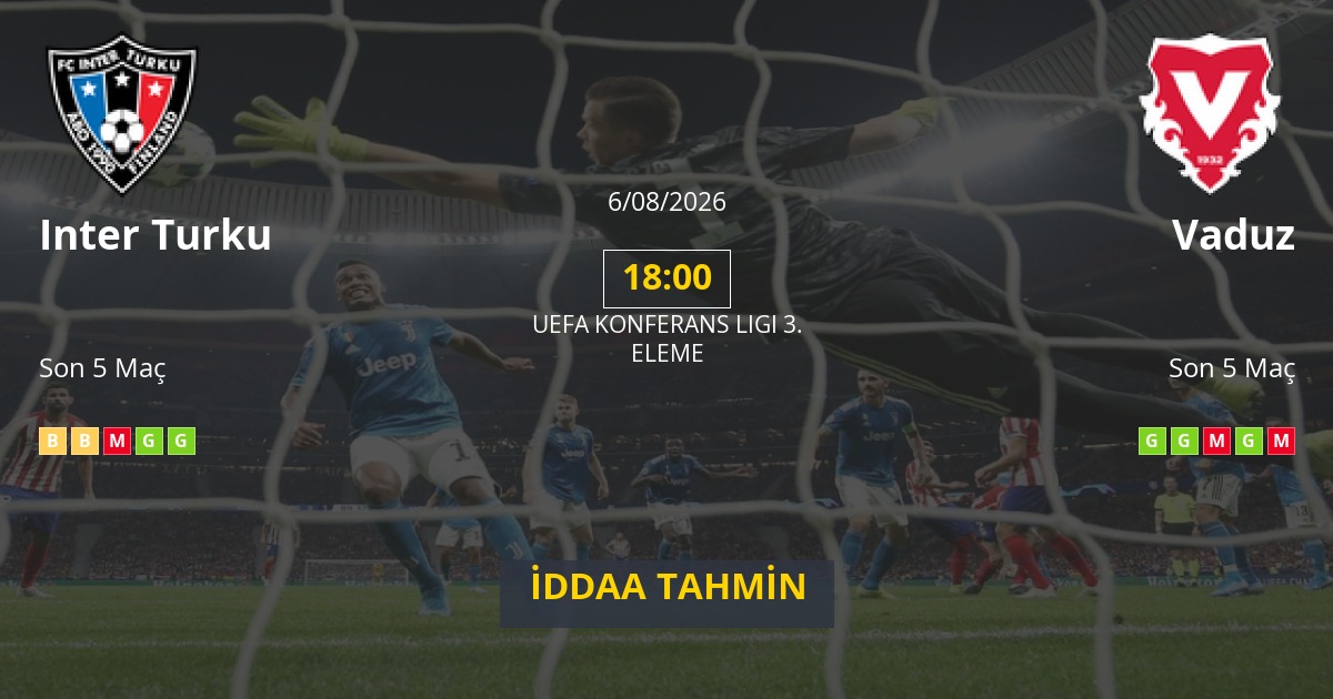 Inter Turku Vaduz İddaa Maç Tahmini 06 Ağustos 2026