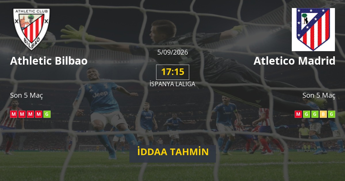 Athletic Bilbao Atletico Madrid İddaa Maç Tahmini 05 Eylül 2026