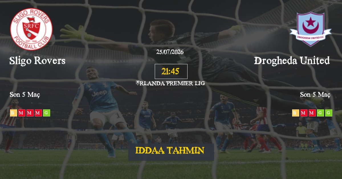 Sligo Rovers Drogheda United İddaa Maç Tahmini 25 Temmuz 2026