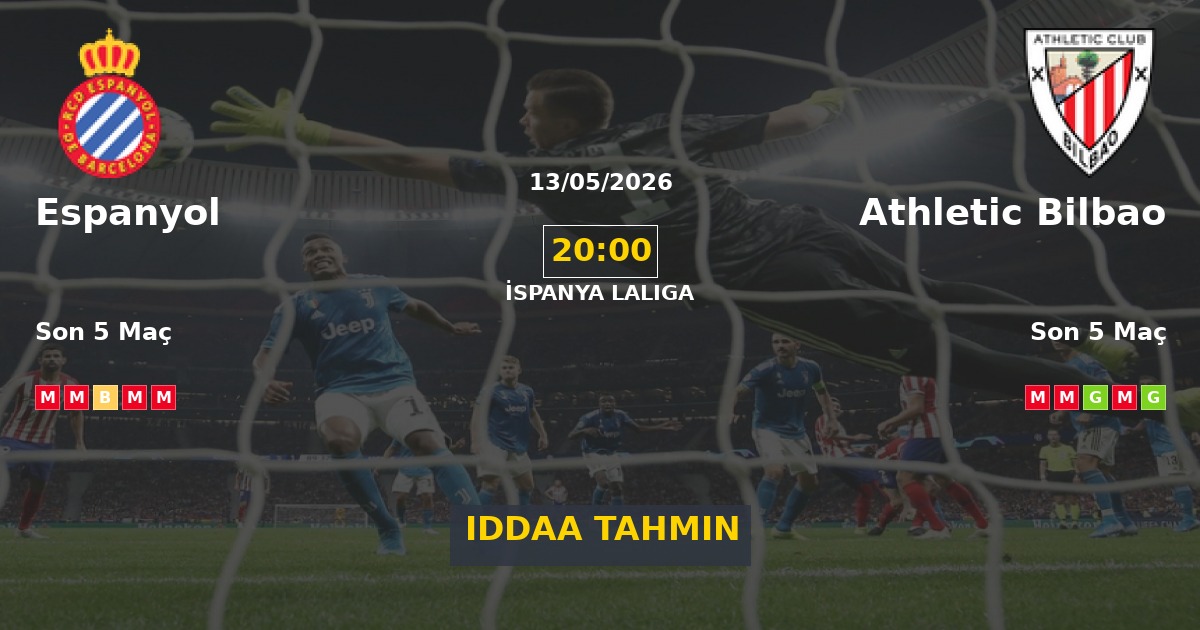 Espanyol Athletic Bilbao İddaa Maç Tahmini 13 Mayıs 2026