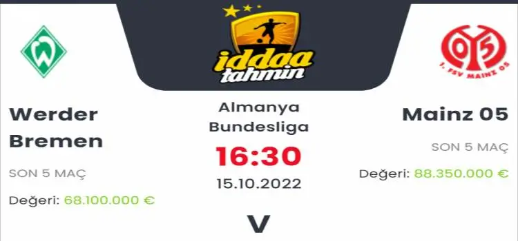 Werder Bremen Mainz İddaa Maç Tahmini 15 Ekim 2022