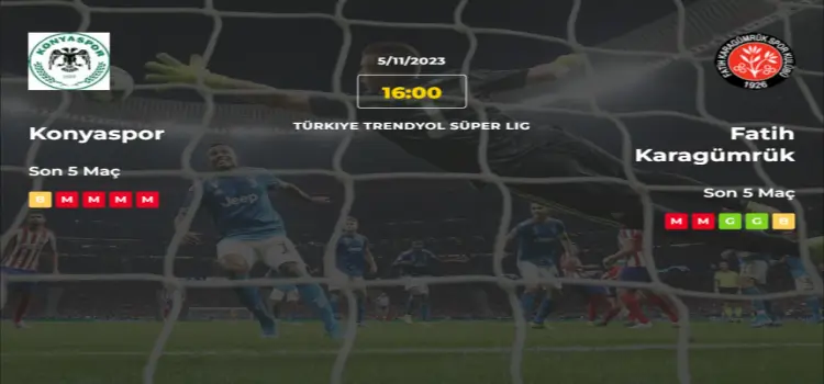Konyaspor Fatih Karagümrük İddaa Maç Tahmini 5 Kasım 2023