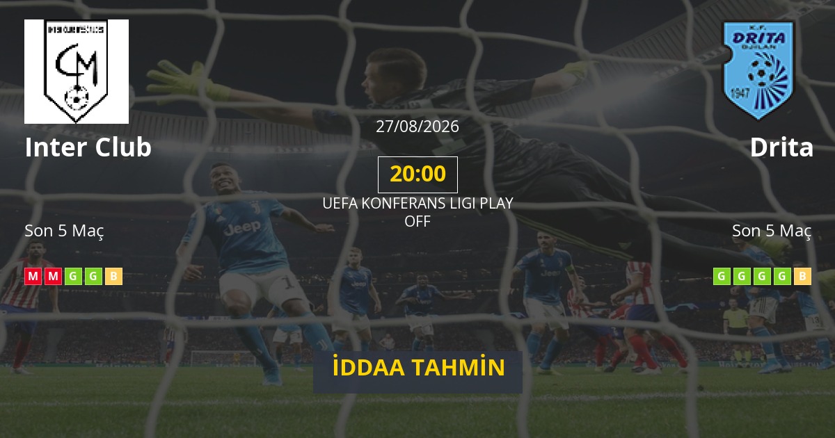 Inter Club Drita İddaa Maç Tahmini 27 Ağustos 2026