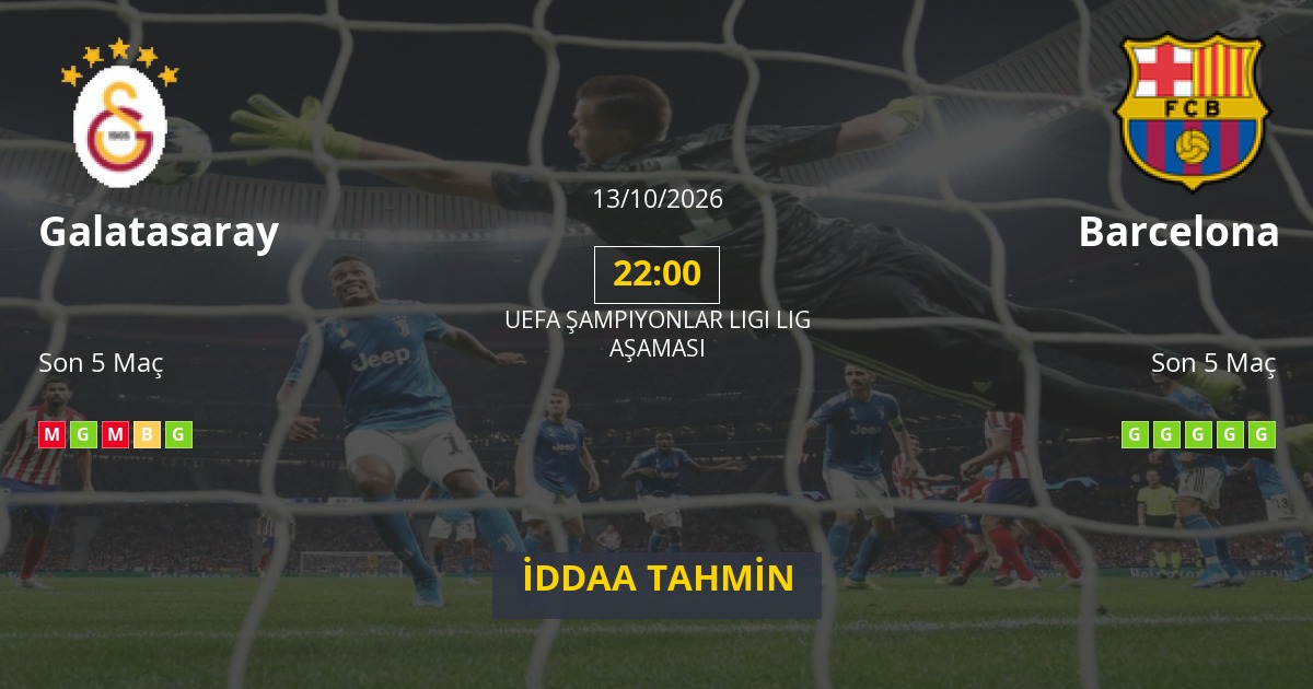 Galatasaray Barcelona İddaa Maç Tahmini 13 Ekim 2026