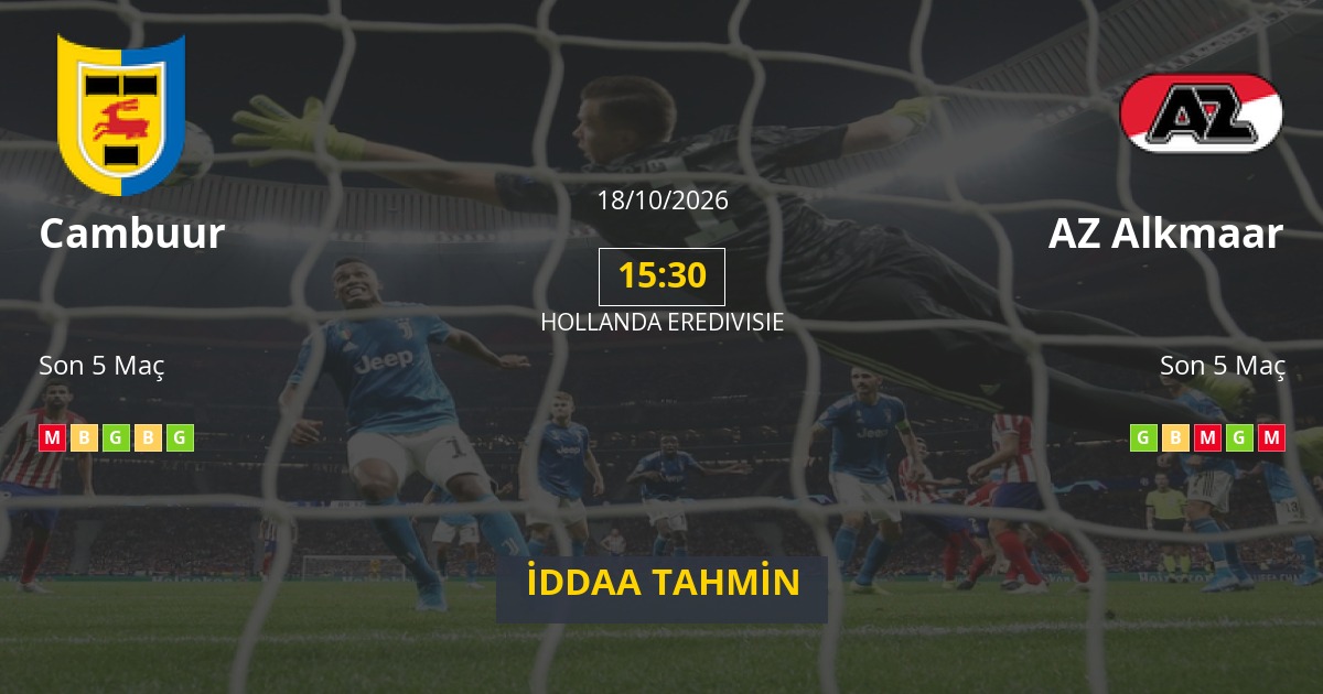 Cambuur AZ Alkmaar İddaa Maç Tahmini 18 Ekim 2026