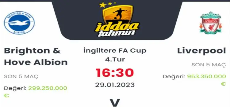 Brighton Liverpool İddaa Maç Tahmini 29 Ocak 2023