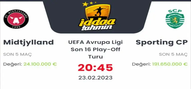 Midtjylland Sporting İddaa Maç Tahmini 23 Şubat 2023