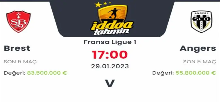 Brest Angers İddaa Maç Tahmini 29 Ocak 2023