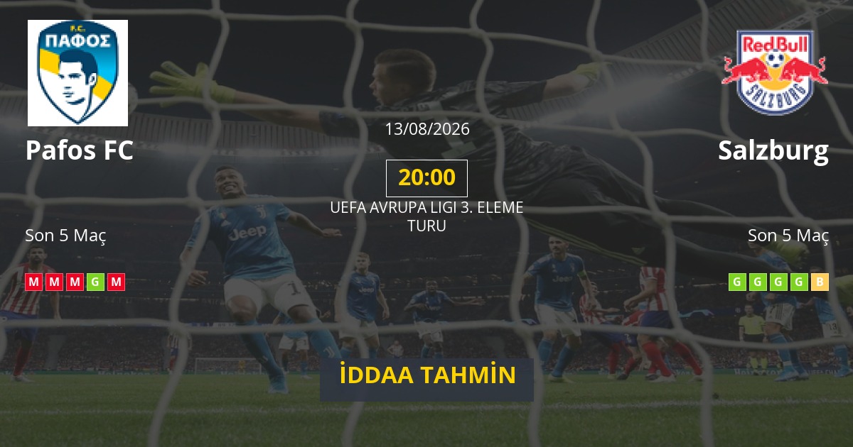 Pafos FC Salzburg İddaa Maç Tahmini 13 Ağustos 2026
