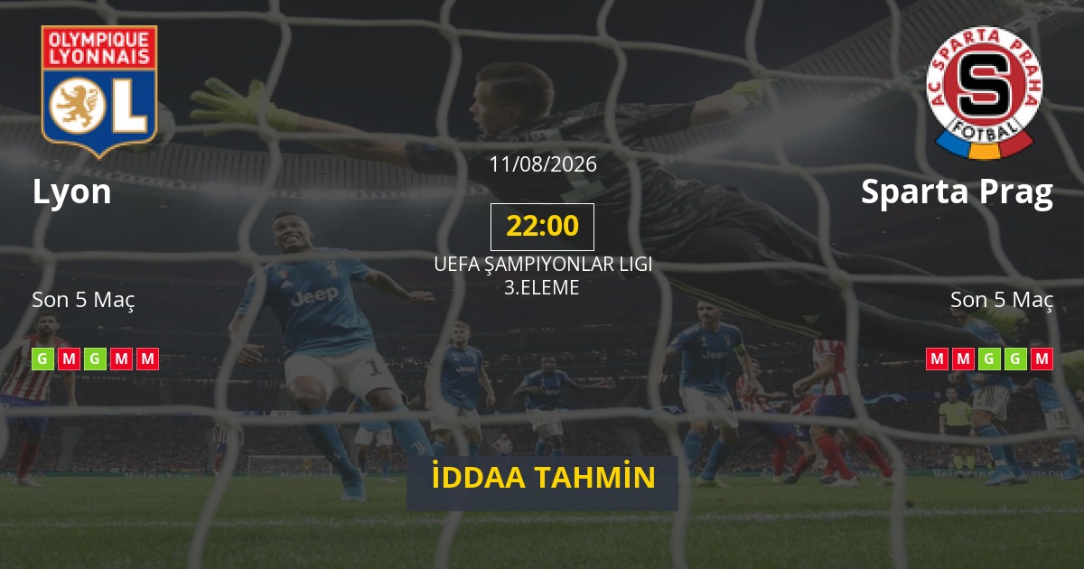 Lyon Sparta Prag İddaa Maç Tahmini 11 Ağustos 2026