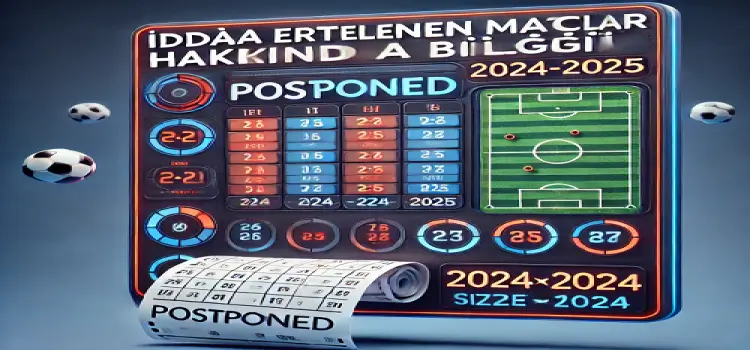 İddaa Ertelenen Maçlar Hakkında Bilgi 2024-2025