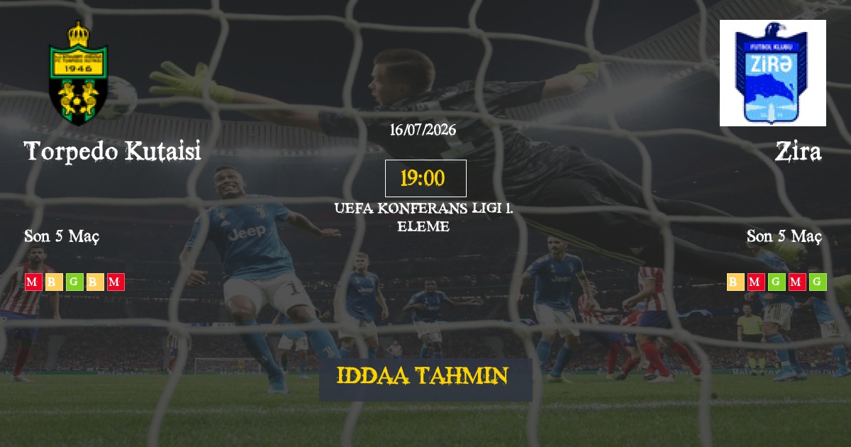 Torpedo Kutaisi Zira İddaa Maç Tahmini 16 Temmuz 2026