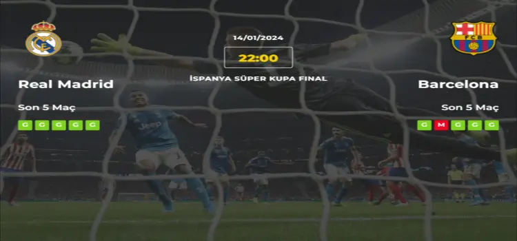 Real Madrid Barcelona İddaa Maç Tahmini 14 Ocak 2024
