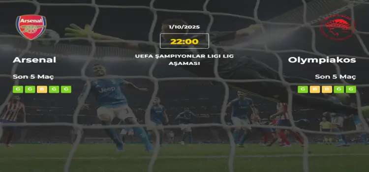 Arsenal Olympiakos İddaa Maç Tahmini 3 Ekim 2025