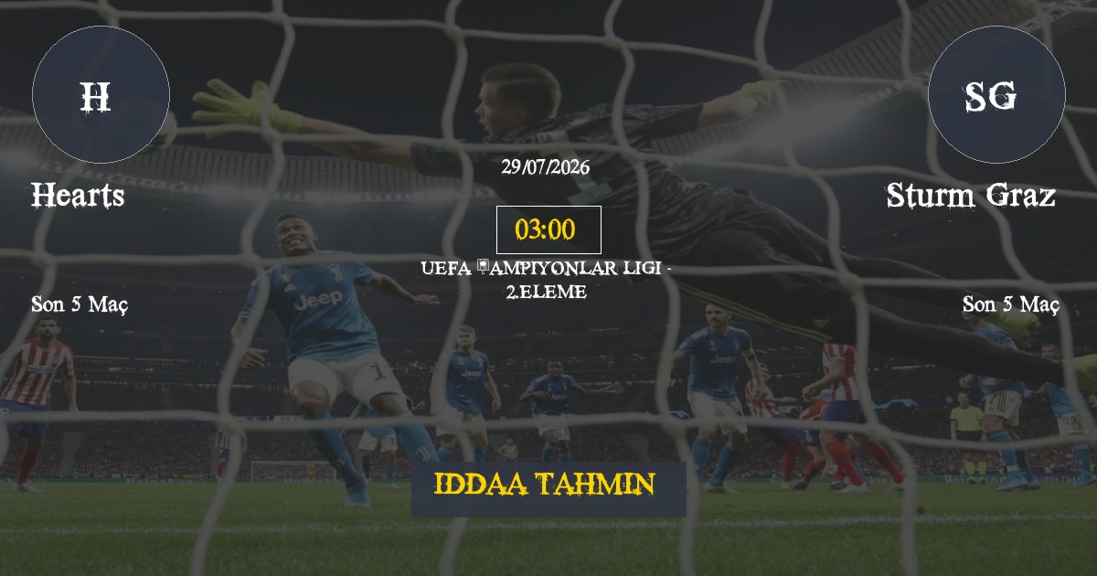 Hearts Sturm Graz İddaa Maç Tahmini 28 Temmuz 2026