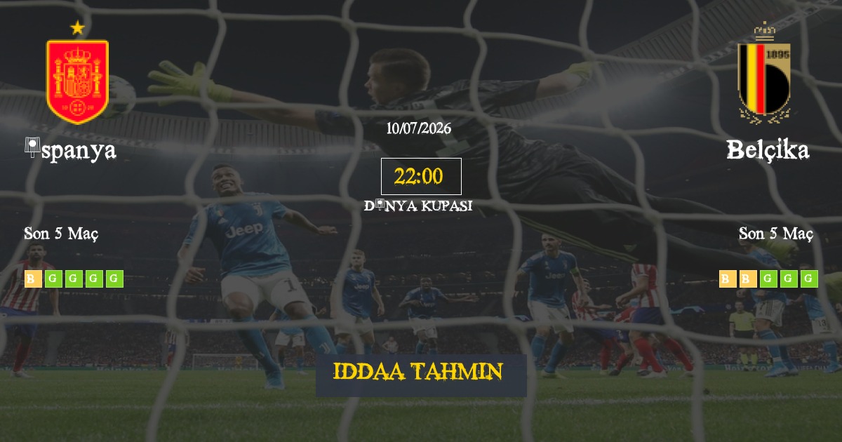 İspanya Belçika İddaa Maç Tahmini 10 Temmuz 2026