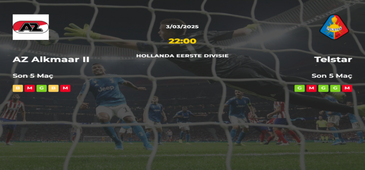 AZ Alkmaar II Telstar İddaa Maç Tahmini 03 Mart 2025