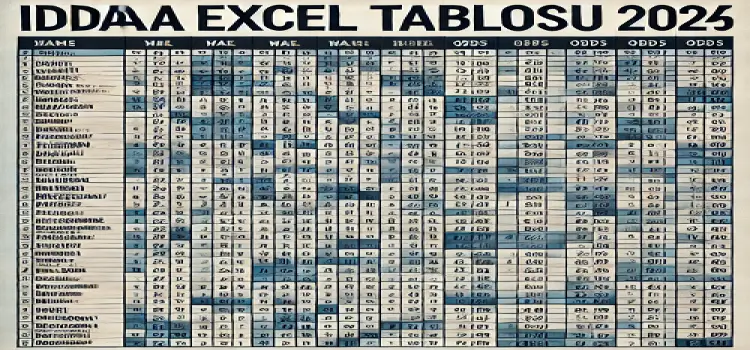 İddaa Excel Tablosu 2024-2025