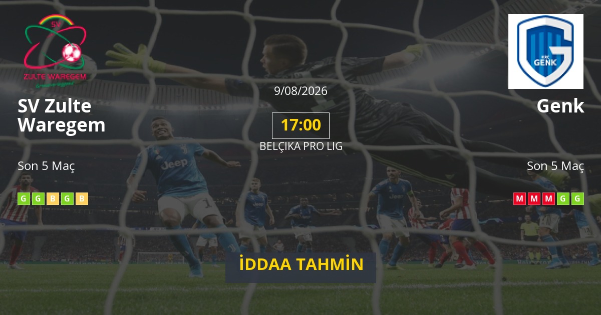 SV Zulte Waregem Genk İddaa Maç Tahmini 09 Ağustos 2026