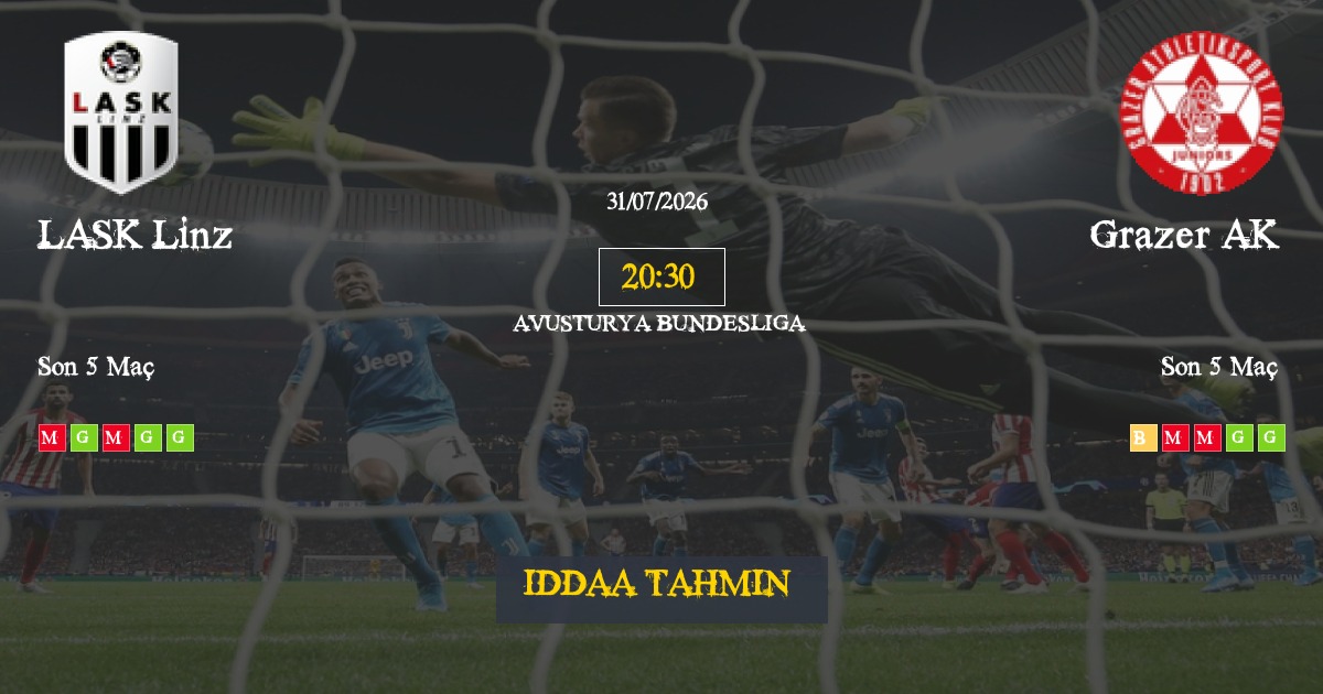 LASK Linz Grazer AK İddaa Maç Tahmini 31 Temmuz 2026