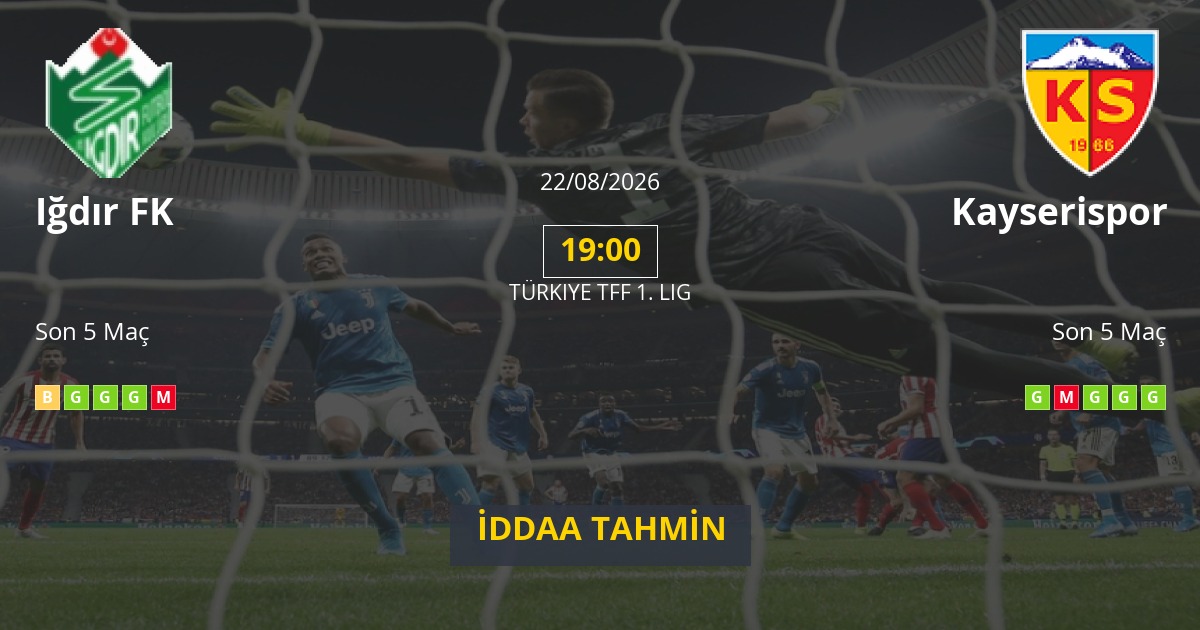 Iğdır FK Kayserispor İddaa Maç Tahmini 22 Ağustos 2026