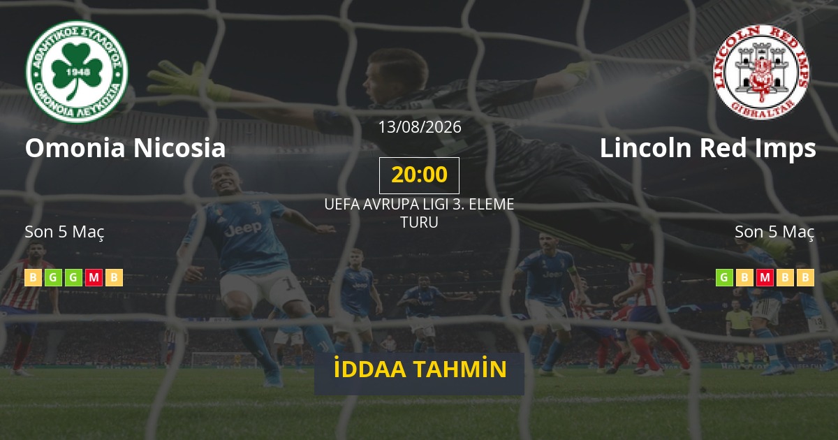 Omonia Nicosia Lincoln Red Imps İddaa Maç Tahmini 13 Ağustos 2026