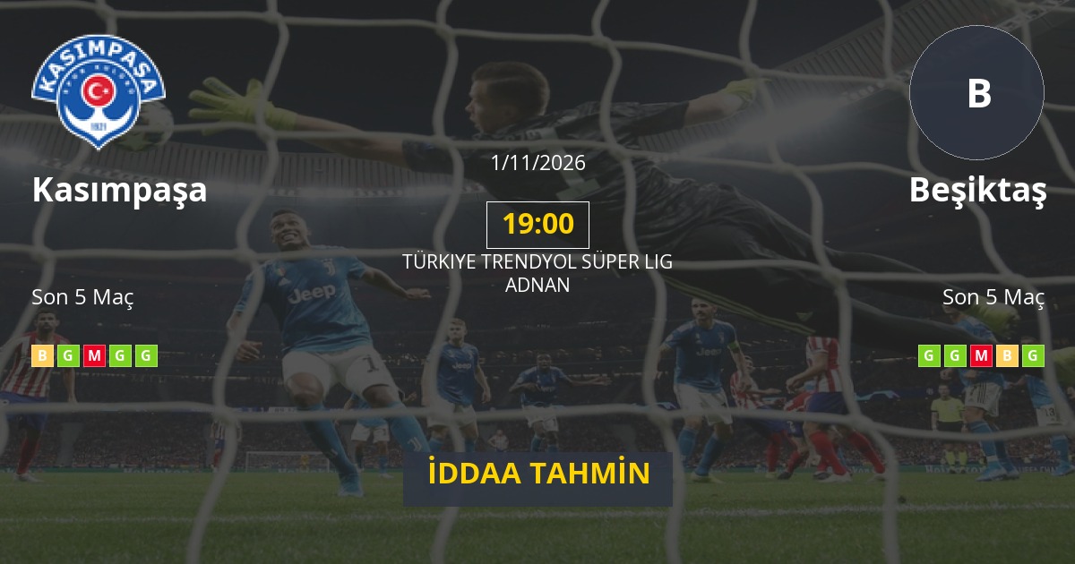 Kasımpaşa Beşiktaş İddaa Maç Tahmini 01 Kasım 2026