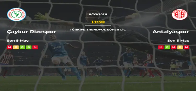 Çaykur Rizespor Antalyaspor İddaa Maç Tahmini 8 Mart 2026