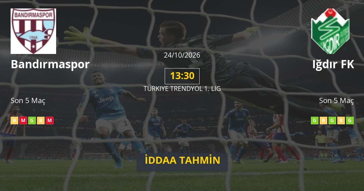 Bandırmaspor Iğdır FK İddaa Maç Tahmini 24 Ekim 2026