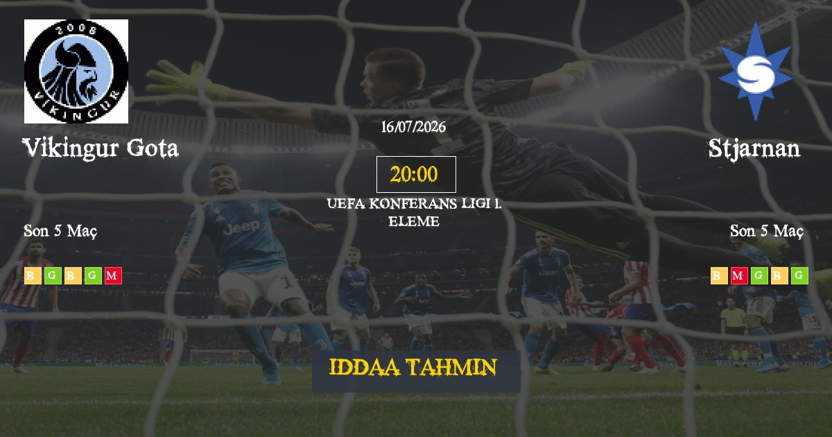 Vikingur Gota Stjarnan İddaa Maç Tahmini 16 Temmuz 2026