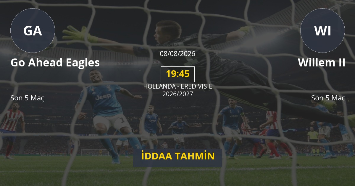 Go Ahead Eagles Willem II İddaa Maç Tahmini 08 Ağustos 2026
