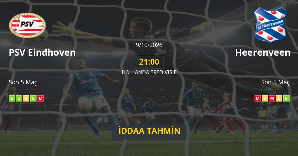 PSV Eindhoven Heerenveen İddaa Maç Tahmini 09 Ekim 2026