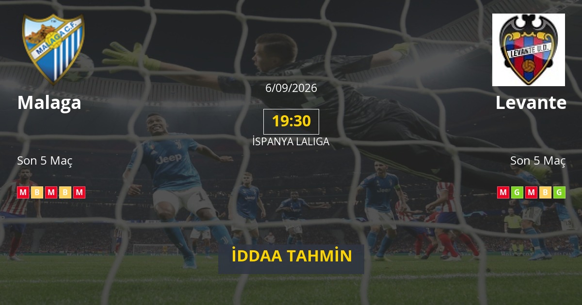 Malaga Levante İddaa Maç Tahmini 06 Eylül 2026